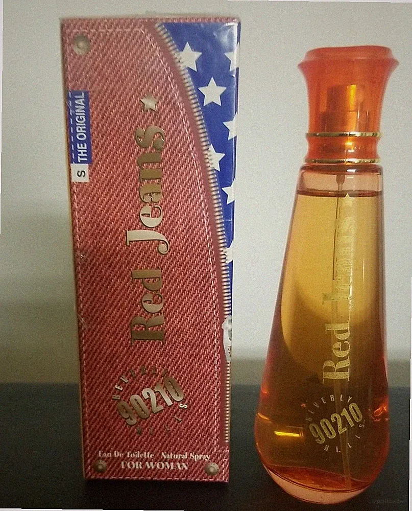 90210 Red Jeans Beverly Hills Eau De Toilette Spray 3.4oz/100 ml For Women RARE
