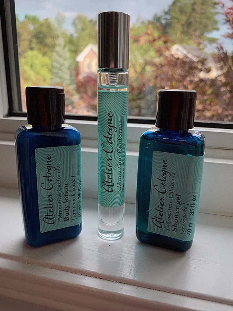 Atelier Orange Scent Clementine 3 pc Gift Set Shower Gel, Lotion, Cologne TRAVEL