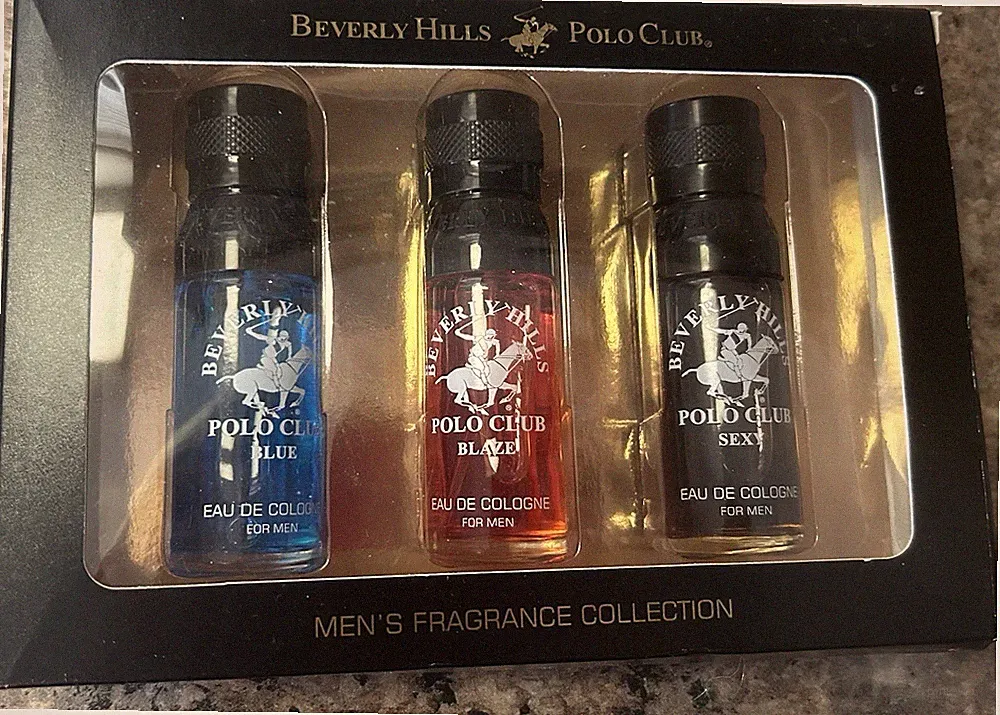Beverly Hills Polo Club Men’s Fragrance Collection 3 Pc Gift Set Blue Blaze Sexy