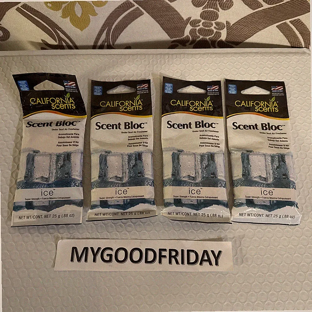 California Scents Scent Bloc Under Seat Air Freshener - ICE - 4-PACK