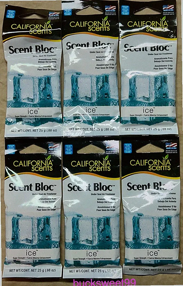 California Scents Scent Bloc Under Seat Air Freshener - ICE - 6-PACK