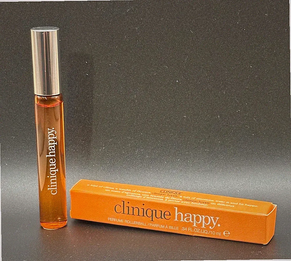 CLINIQUE HAPPY Perfume Rollerball Roleon .34 oz / 10mL New In Box Authentic